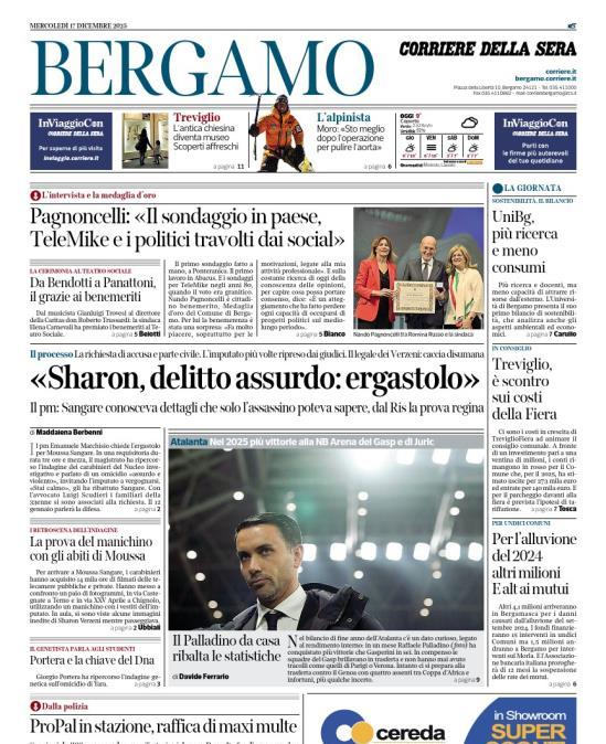 PRIMA PAGINA - Corriere di Bergamo: "Il Palladino da casa ribalta le statistiche"