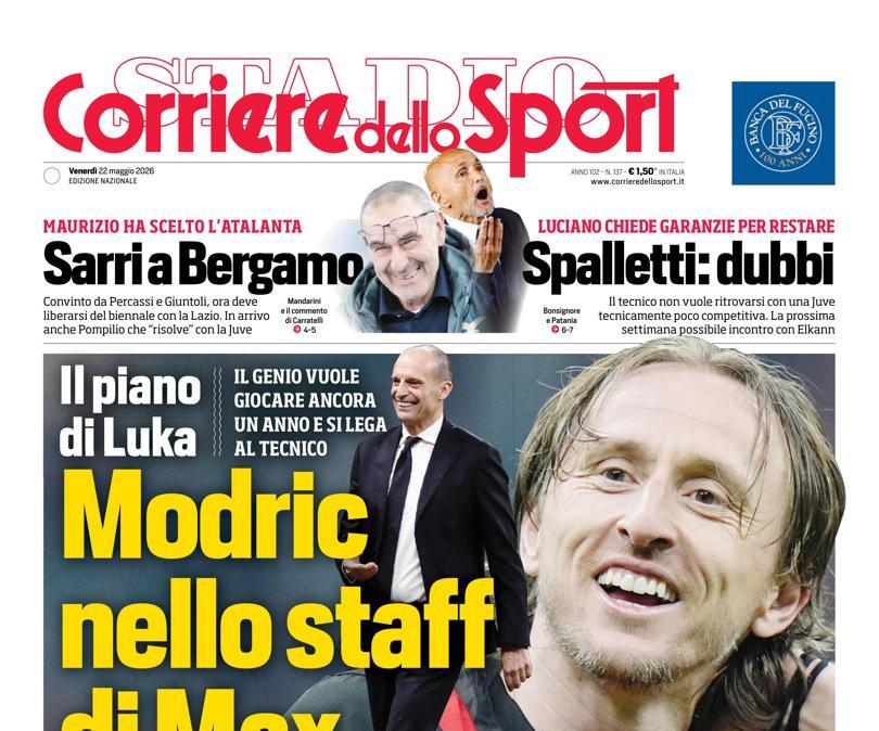 PRIMA PAGINA - Corriere dello Sport: "Sarri a Bergamo"