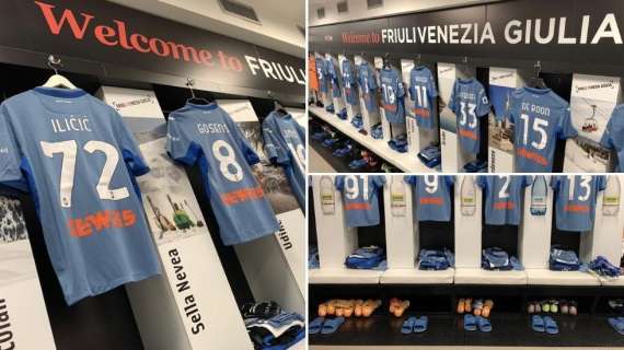 FOTO - Lo spogliatoio della Dea alla "Dacia Arena" di Udine