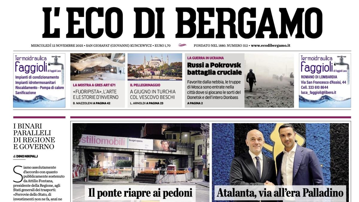 PRIMA PAGINA - L'Eco di Bergamo - "Atalanta, via all’era Palladino"