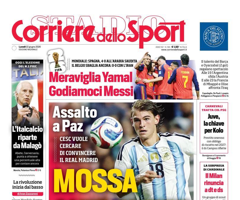 PRIMA PAGINA - Corriere dello Sport: "Mossa anti-Inter"