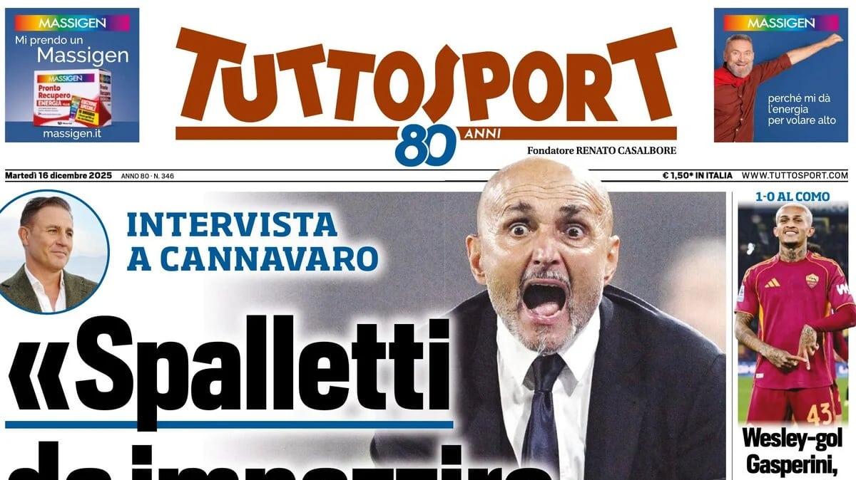 PRIMA PAGINA - Tuttosport: "«Spalletti da impazzire. Juve, puoi sognare»"