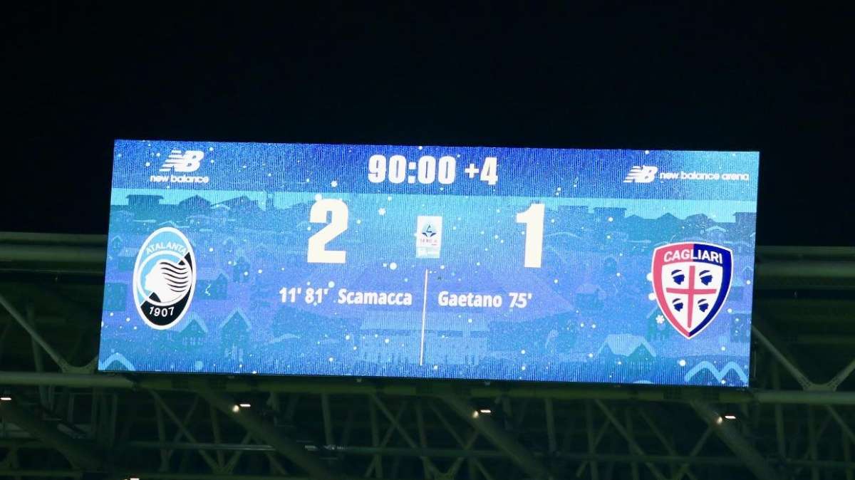 Atalanta-Cagliari 2-1, il tabellino 