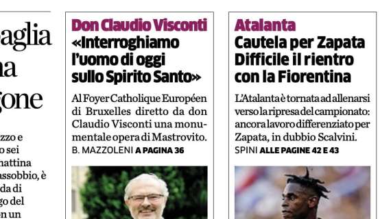 L'Eco di Bergamo: "Cautela per Zapata, difficile il rientro con la Fiorentina"