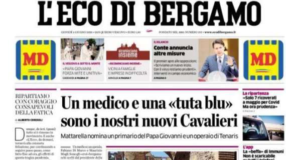 L'Eco di Bergamo: "Un medico e una «tuta blu» sono i nostri nuovi Cavalieri"