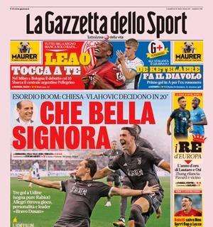 La prima pagina de La Gazzetta dello Sport sulla Juventus: "Che bella Signora"