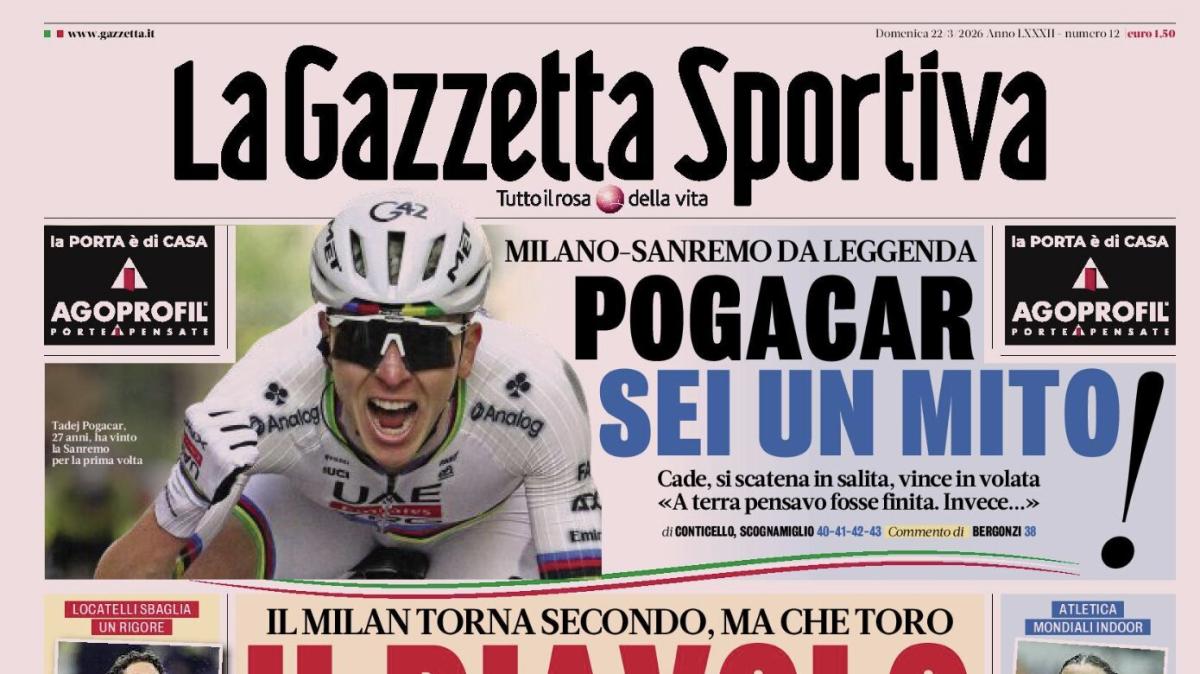 PRIMA PAGINA - La Gazzetta Sportiva: "Il Diavolo esiste, ma oggi in campo c'è l'Atalanta"