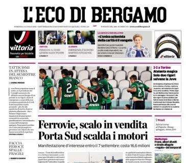 L'Eco Di Bergamo: "Atalanta magica. Solo due rigori salvano la Juve"