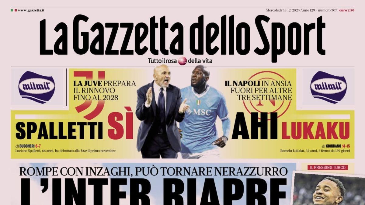 PRIMA PAGINA - La Gazzetta dello Sport: "L'Inter riapre il Cancelo"