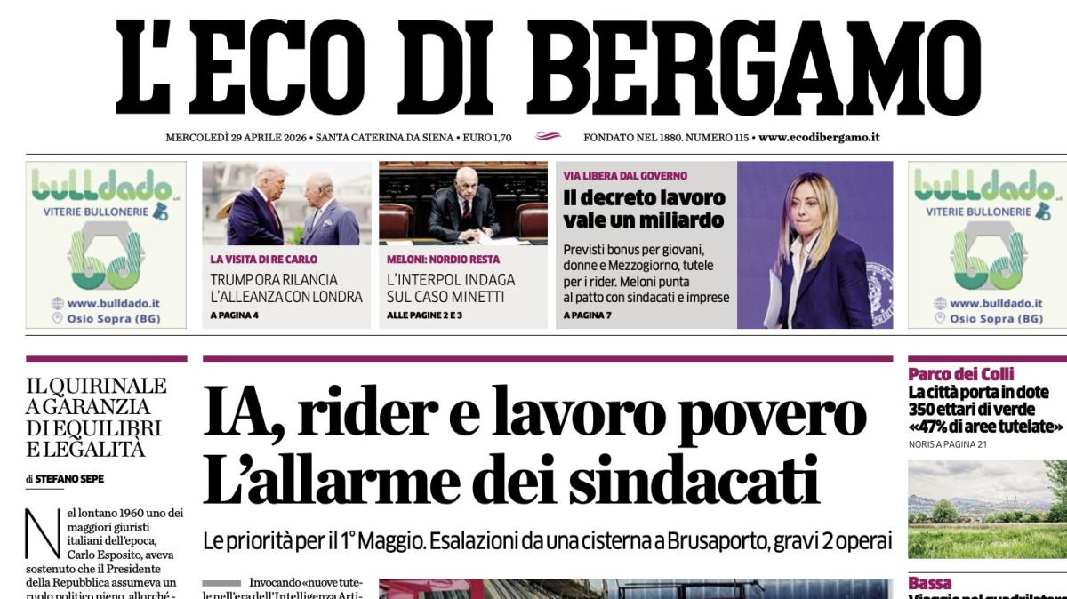 PRIMA PAGINA - L'Eco di Bergamo: "Atalanta, ritrovarsi per chiudere bene"