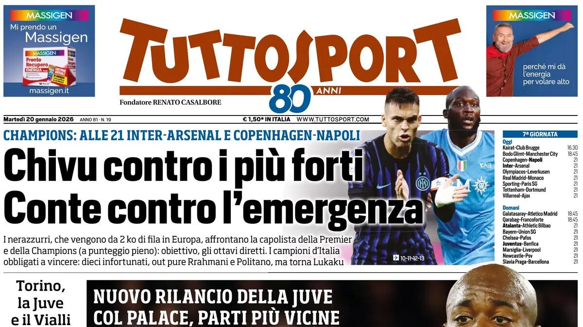 PRIMA PAGINA - Tuttosport: "A 2 milioni da Mateta"