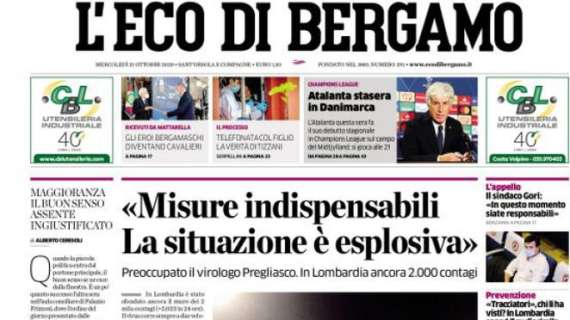 L'Eco di Bergamo: "Misure indispensabili. La situazione è esplosiva"