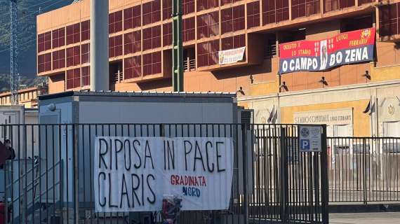 Striscione emozionante al Ferraris: la Gradinata Nord ricorda Riccardo Claris