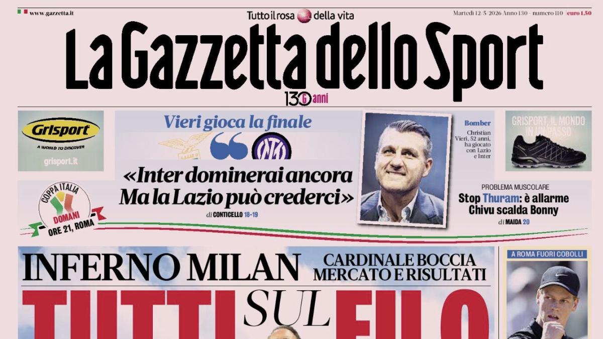 PRIMA PAGINA - La Gazzetta dello Sport: "L'ira del proprietario dopo il ko con l'Atalanta: inferno Milan"