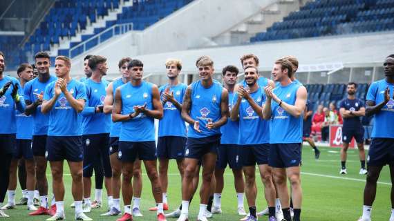 Atalanta, abbraccio alla “New Balance Arena”: Percassi, Juric e de Roon caricano i tifosi