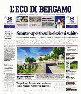 L'Eco di Bergamo: "Abbonamenti. Si parte col botto"