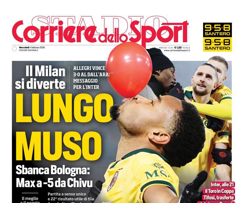 PRIMA PAGINA - Corriere dello Sport: "Lungo muso"