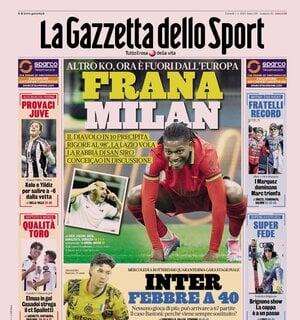 Diavolo ko, La Gazzetta dello Sport apre: "Frana Milan. Conceicao in discussione"