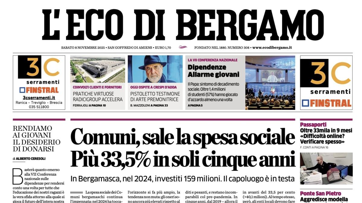 PRIMA PAGINA - L'Eco di Bergamo: "Scamacca, Bellanova e Carnesecchi in Nazionale"