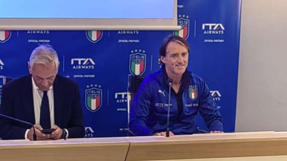 Italia, Mancini: "Tonali non s'è mai allenato con noi, credo tornerà a casa"