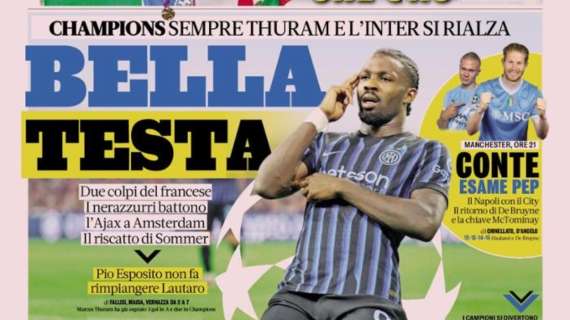 PRIMA PAGINA - La Gazzetta dello Sport: "Bella testa"