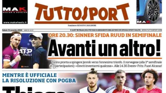 L'apertura di Tuttosport sul mercato della Juventus: "Thiago, un terno a gennaio"