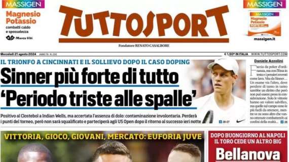 L'apertura di Tuttosport esala il mister della Juve: "Benvenuti a MottaLand"