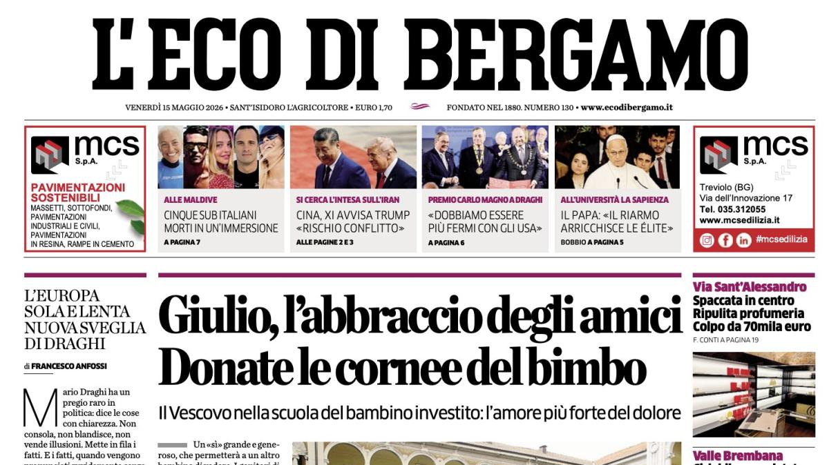PRIMA PAGINA - L'Eco di Bergamo: "Atalanta, emergenza in difesa per l'ultima in casa contro il Bologna"