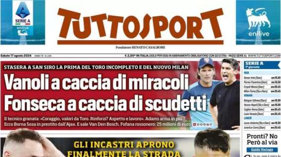 Tuttosport in apertura sul mercato bianconero: "Koop e Nico doppietta Juve"