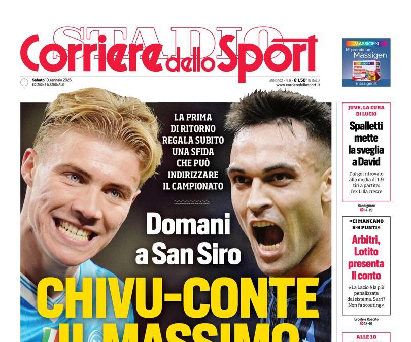 PRIMA PAGINA - Corriere dello Sport: "Chivu-Conte, il massimo"