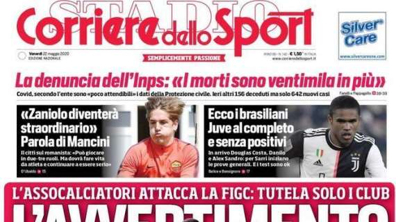 Corriere dello Sport: "L'avvertimento" 