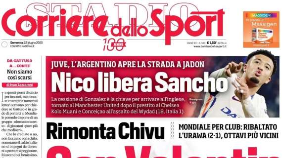 PRIMA PAGINA - Corriere dello Sport: "Rimonta Chivu: San Valentin"