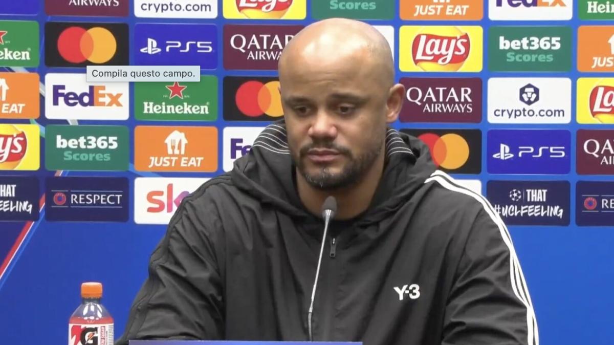 Bayern Monaco, Kompany in conferenza: "L'aggressione uomo su uomo non ci sorprende, ci lavoriamo da sempre"