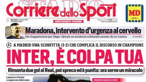 L'apertura del Corriere dello Sport: "Liverpool troppo forte, Atalanta che crollo"