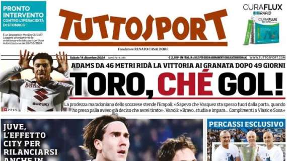 Tuttosport in prima pagina sulla Juventus: "Terapia di coppia"