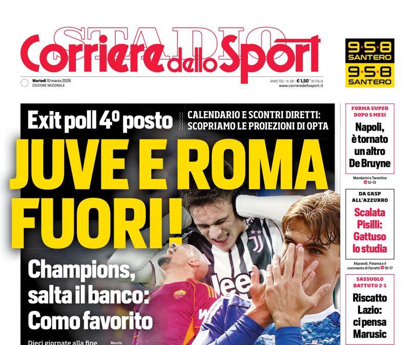 PRIMA PAGINA - Corriere dello Sport: "Dea per la storia, ostacolo Bayern"