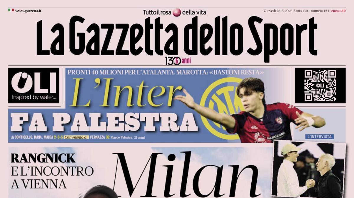 PRIMA PAGINA – La Gazzetta dello Sport: "L'Inter fa Palestra"