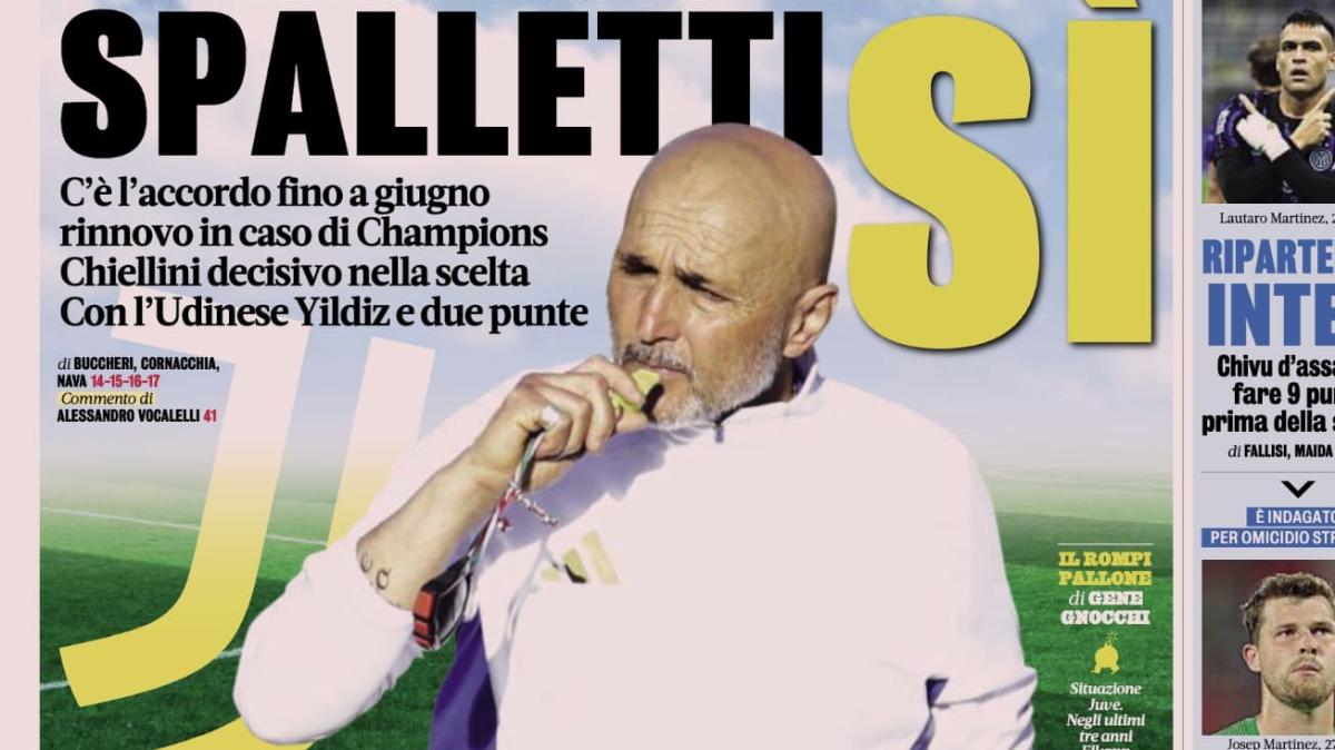 PRIMA PAGINA - La Gazzetta dello Sport: "Spalletti sì"