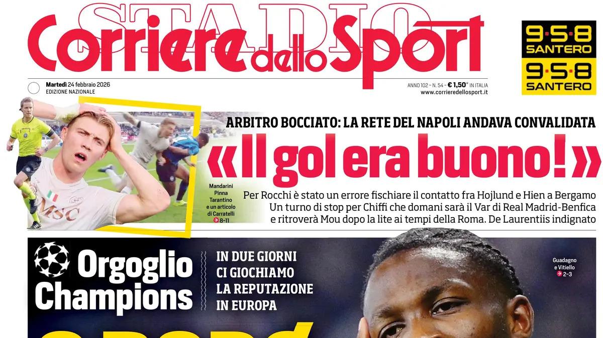PRIMA PAGINA - Corriere dello Sport: "Atalanta-Borussia D., Scamacca e Samardzic sognano il capolavoro
