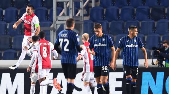 L'Ajax raddoppia su pasticcio difensivo dell'Atalanta: 2-0, nerazzurri in difficoltà