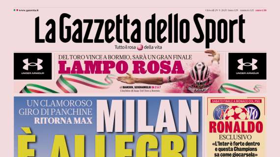PRIMA PAGINA - La Gazzetta dello Sport: "Gasperini vede la Roma"
