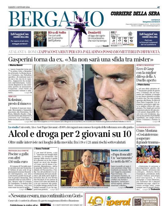 PRIMA PAGINA - Corriere di Bergamo: Gasperini torna da ex. «Ma non sarà una sfida tra mister»
