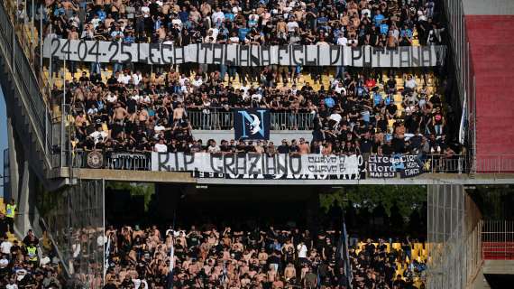 Lecce protesta ancora: fischi assordanti all'inno Serie A e striscioni duri contro la Lega