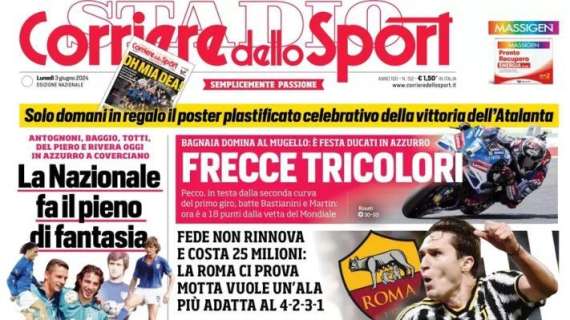 Il Corriere dello Sport in apertura sul mercato della Juve: "Vendesi Chiesa"