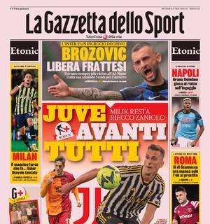 La prima pagina de La Gazzetta dello Sport sul mercato bianconero: "Juve avanti tutti"