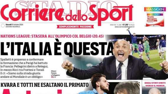 La prima pagina del Corriere dello Sport oggi su Conte: "Antonio incoronato"