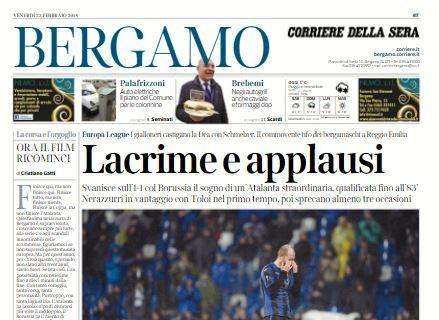 Il Corriere di Bergamo: "Lacrime e applausi"