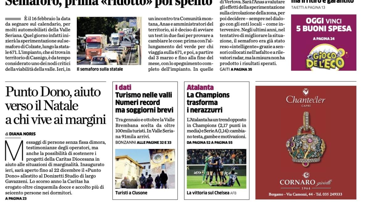 PRIMA PAGINA - L'Eco di Bergamo: "La Champions trasforma i nerazzurri"