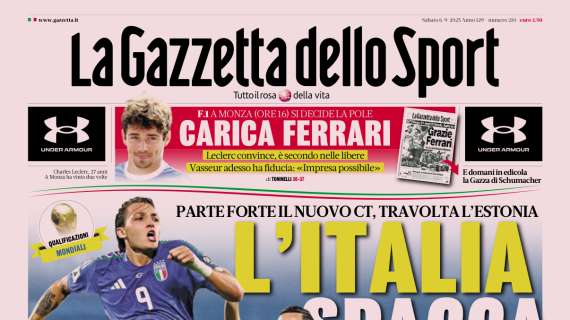 PRIMA PAGINA - La Gazzetta dello Sport: "L’Italia spacca"