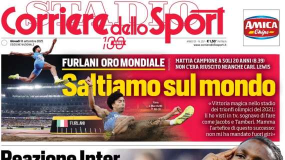 PRIMA PAGINA - Corriere dello Sport: "Vai, Cristian!"